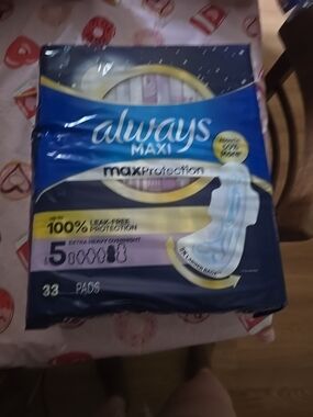 Always Maxi MaxProtection Pads - Blue and Yellow Accents